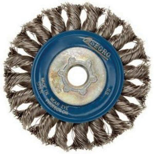 Roue compl&egrave;te de c&acirc;ble de torsion, Dia. 5", Fils 0,02", Arbre 5/8"-11, Acier inoxydable Rock Safety Industrial Ltd