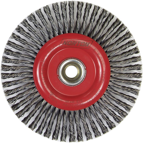 Stringer Bead Knot Wire Brush For Angle Grinders, 6" Dia., 0.02" Fill, 5/8"-11 Arbor, Steel Rock Safety Industrial Ltd