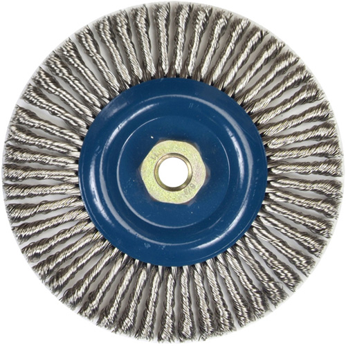 Stringer Bead Knot Wire Brush For Angle Grinders, 6" Dia., 0.02" Fill, 5/8"-11 Arbor, Stainless Steel Rock Safety Industrial Ltd