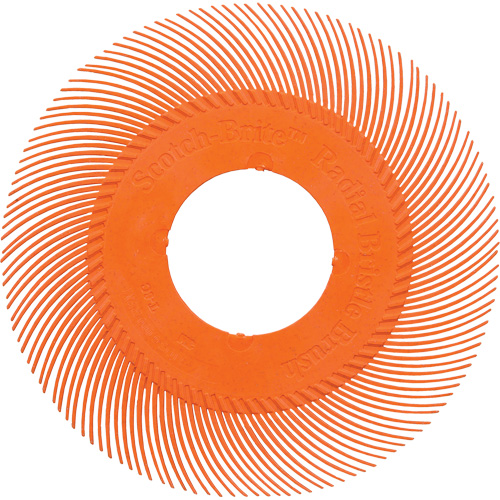 Brosse radiale en soies de pr&eacute;cision type C PN-RB sans adaptateur Scotch-Brite , C&eacute;ramique, Grain 80+, 6" dia. Rock Safety Industrial Ltd