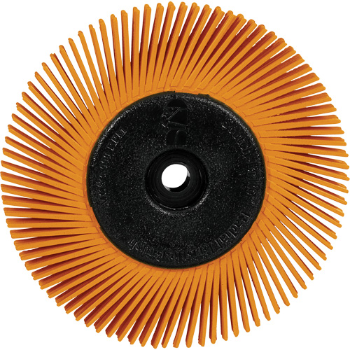 Scotch-Brite Type A Precision Radial Bristle Brush PN-RB with Adapter, Ceramic, 80+ Grit, 6" Dia. Rock Safety Industrial Ltd