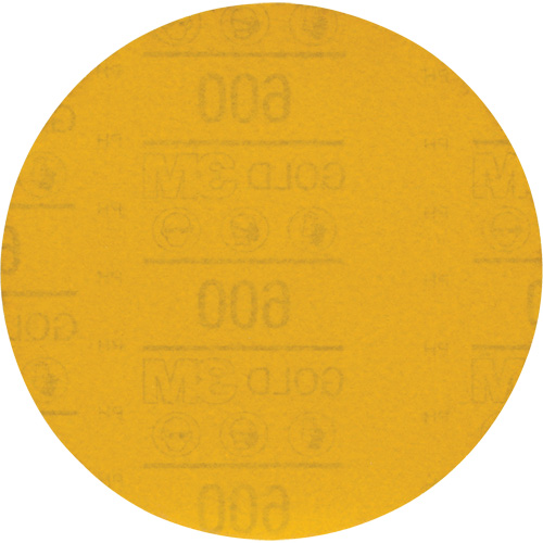 Hookit Gold Abrasive Disc 09260, 6" Dia., 600 Grit, Aluminum Oxide, C-Weight Rock Safety Industrial Ltd