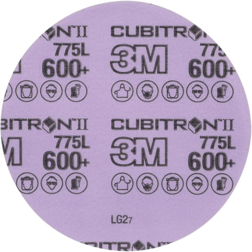 Cubitron II Hookit Film Disc, 5" Dia., 600+ Grit, Ceramic, 3 mil Rock Safety Industrial Ltd