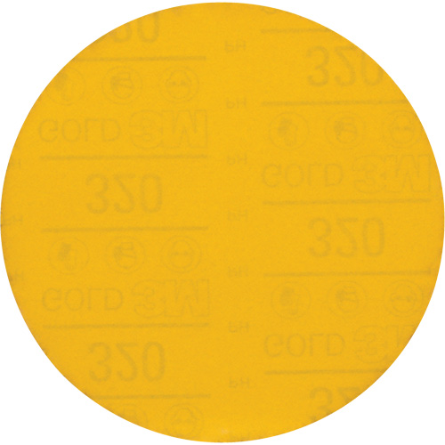 Disque abrasif dor&eacute; Hookit, dia 6", Grain 320, Oxyde d'aluminium, Poids C Rock Safety Industrial Ltd