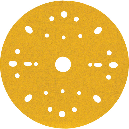 Disque abrasif dor&eacute; Hookit, dia 6", Grain 120, Oxyde d'aluminium, Poids C Rock Safety Industrial Ltd