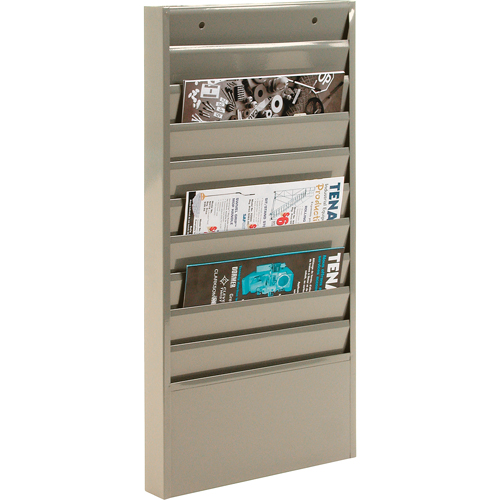 Pr&eacute;sentoirs, Stationnaire, 10 fentes, Acier, 13-1/8" la x 2" p x 26-1/4" h Rock Safety Industrial Ltd