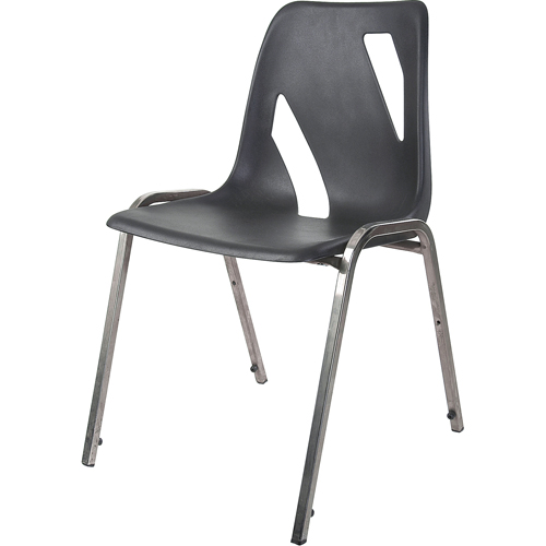 Stacking Chair, Vinyl, 31" High, 275 lbs. Capacity, Black Rock Safety Industrial Ltd
