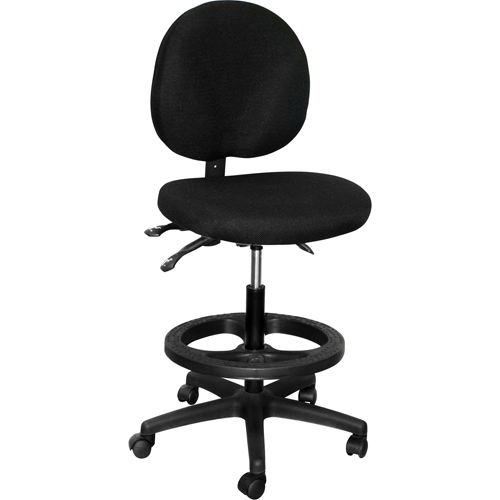Chaise de dactylo ergonomique, &agrave; dessin, Ajustable, , Tissu Si&egrave;ge, Noir Rock Safety Industrial Ltd