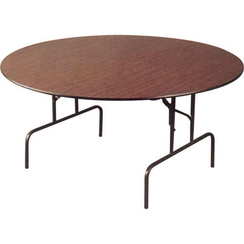 Tables pliante, Ronde, 60" l x 60" la, Stratifi&eacute;, Brun Rock Safety Industrial Ltd