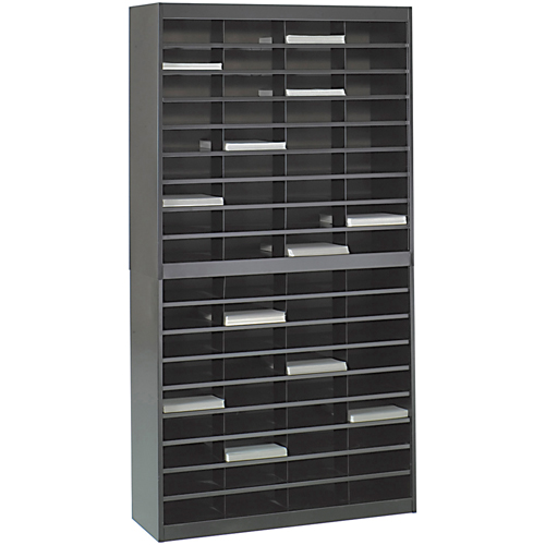 Heavy-duty Literature Organizers, Stationary, 72 Slots, Steel, 37-1/2" W x 12-3/4" D x 71" H Rock Safety Industrial Ltd