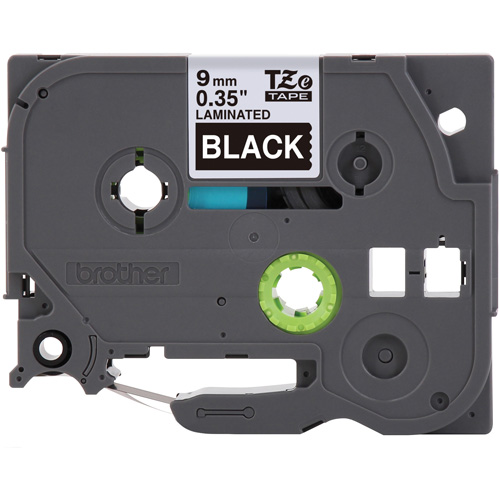 Syst&egrave;mes d'&eacute;tiquetage P-Touch, 9 mm x 314,96" ou 8 m, Blanc sur noir Rock Safety Industrial Ltd