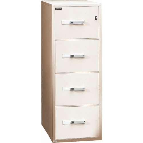 Fire Resistant Filing Cabinets, Steel, 4 Drawers, 19-3/4" W x 31" D x 54" H, Beige Rock Safety Industrial Ltd