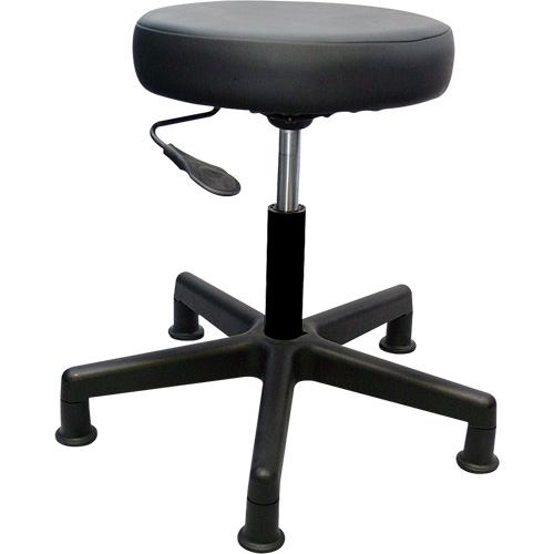 900 Series Task Stool, Stationary, Adjustable, 16" - 22", Vinyl Seat, Black Rock Safety Industrial Ltd
