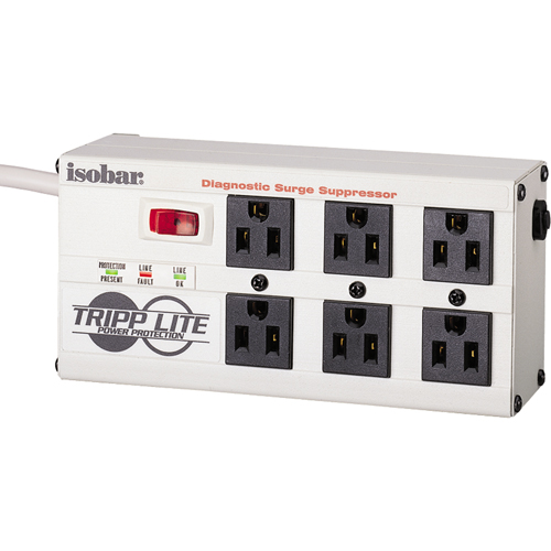 Limiteurs de surtension Isobar, 6 Prises, 2850 J, 1440 W, Cordon 6' Rock Safety Industrial Ltd