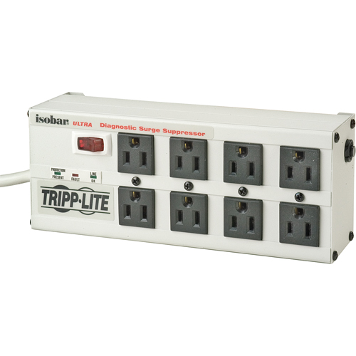 Isobar&reg; Premium Surge Suppressors, 8 Outlets, 3840 J, 1440 W, 12' Cord Rock Safety Industrial Ltd
