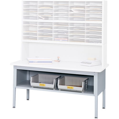Mobilier E-Z Sort pour la salle du courrier- Tables de tri avec tablette-Dessus de table, 60" la x 28" p x 36" h, Stratifi&eacute; Rock Safety Industrial Ltd