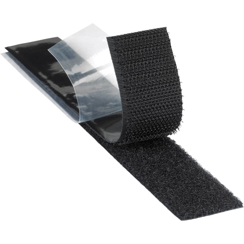 Plasticizer Resistant Fastener, Loop, 50 yds x 2", Adhesive, Black Rock Safety Industrial Ltd