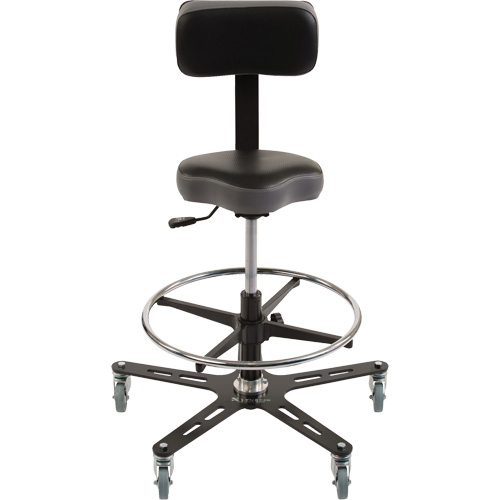 Chaise ergonomique TF150, Ajustable, Vinyle Si&egrave;ge, Noir Rock Safety Industrial Ltd