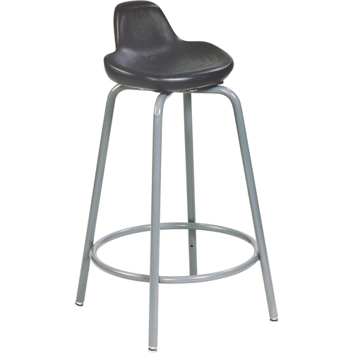 500 Series Stool, Sit/Stand, Adjustable, 25" - 33", Polyurethane Seat, Black Rock Safety Industrial Ltd