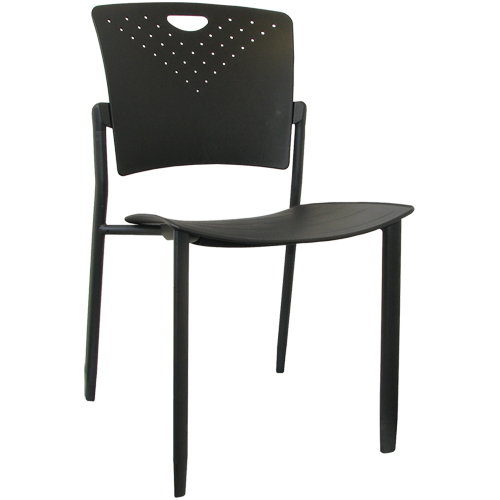 Chaises empilables MaxX StaxX, Polypropyl&egrave;ne, Hauteur 17-1/4", Capacit&eacute; 275 lb, Noir Rock Safety Industrial Ltd