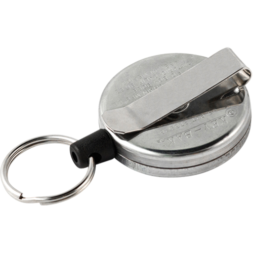 D&eacute;rouleurs autor&eacute;tractables originaux #485-HDK, Chrome, C&acirc;ble 48", Fixation Agrafe de ceinture Rock Safety Industrial Ltd