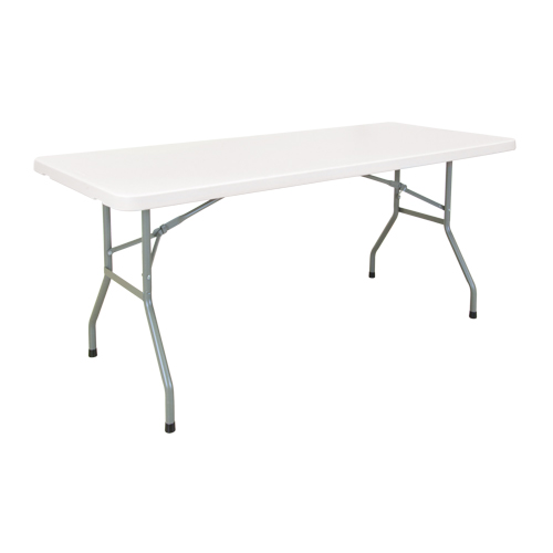 Folding Table, Rectangular, 72" L x 30" W, Polyethylene, White Rock Safety Industrial Ltd