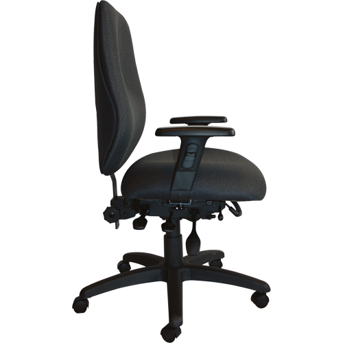 Chaises ergonomiques robustes Cierra , Tissu, Noir, Capacit&eacute; 400 lb Rock Safety Industrial Ltd