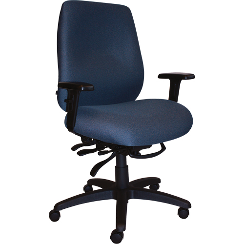 Chaises ergonomiques robustes Cierra , Tissu, Bleu, Capacit&eacute; 400 lb Rock Safety Industrial Ltd