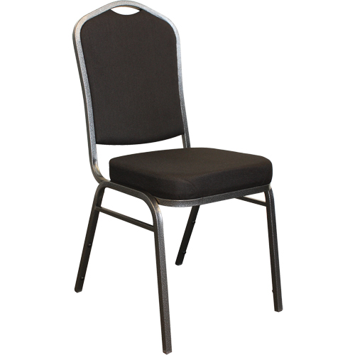 Stacking Chairs, Fabric, 37" High, 275 lbs. Capacity, Black Rock Safety Industrial Ltd