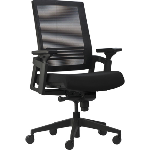 Chaises de bureau A-37 Activ, Mailles, Noir, Capacit&eacute; 275 lb Rock Safety Industrial Ltd