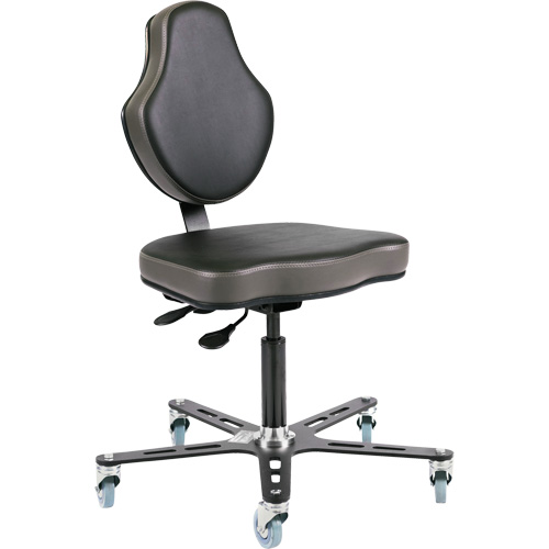 Vega Multi-Tilt Ergonomic Chair, Mobile, Adjustable, Vinyl Seat, Black/Grey Rock Safety Industrial Ltd