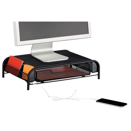 Organisateur de bureau avec alimentation USB Onyx Rock Safety Industrial Ltd