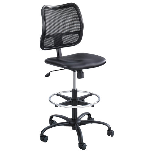 Tabouret ergonomique Vue, Vinyle, Noir, Capacit&eacute; 250 lb Rock Safety Industrial Ltd