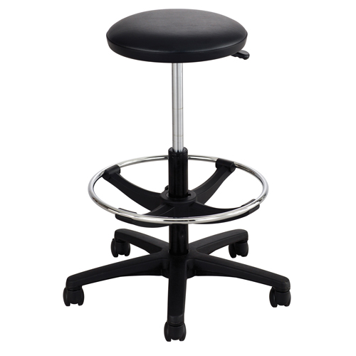 Tabouret &agrave; hauteur ajustable, &agrave; dessin, Ajustable, 22" - 32", Vinyle Si&egrave;ge, Noir Rock Safety Industrial Ltd