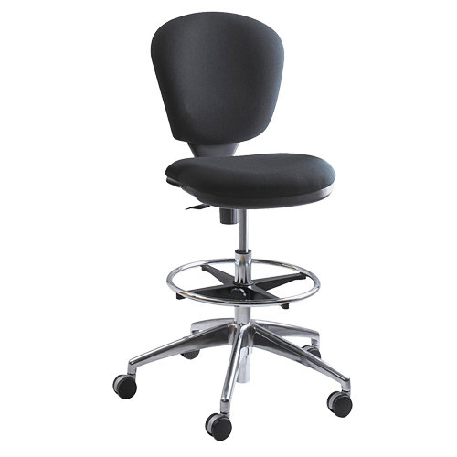 Chaise &agrave; hauteur ajustable Metro, Tissu, Noir, Capacit&eacute; 250 lb Rock Safety Industrial Ltd