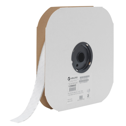 Ruban d'attaches, Boucle, 25 vg x 3/4", Cousu, Blanc Rock Safety Industrial Ltd