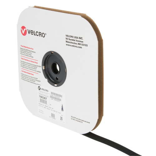 Fastener Tape, Hook, 25 yds x 3/4", Sew-On, Black Rock Safety Industrial Ltd