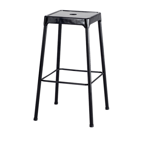 Tabouret en acier pour bistro Safco, Stationnaire, Fixe, 29", Acier Si&egrave;ge, Noir Rock Safety Industrial Ltd