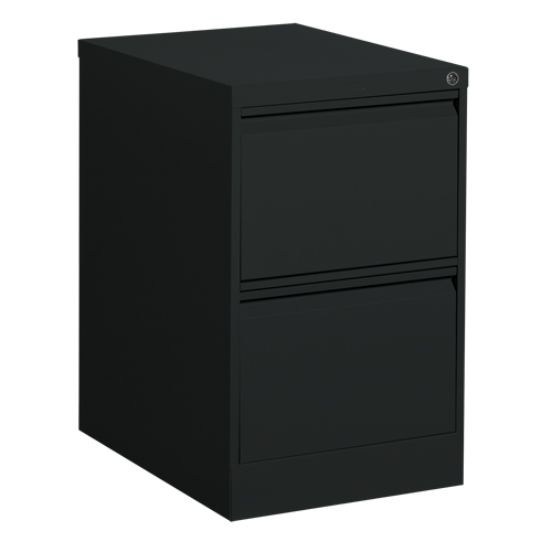 Vertical Filing Cabinet, Steel, 2 Drawers, 18-1/7" W x 25" D x 29" H, Black Rock Safety Industrial Ltd