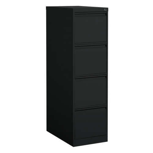 Classeur vertical, Acier, 4 tiroirs, 15-1/7" la x 25" p x 52" h, Noir Rock Safety Industrial Ltd