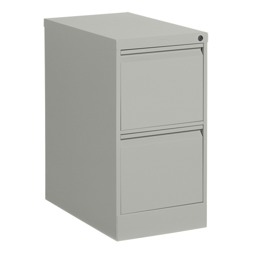 Vertical Filing Cabinet, Steel, 2 Drawers, 15-1/7" W x 25" D x 29" H, Grey Rock Safety Industrial Ltd