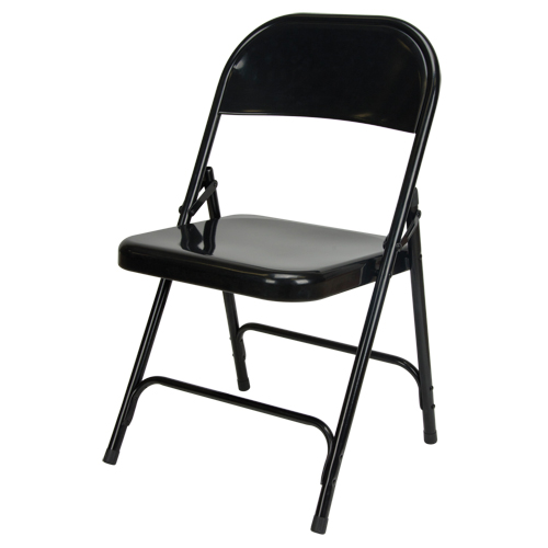 Chaise pliante, Acier, Noir, Capacit&eacute; 300 lb Rock Safety Industrial Ltd