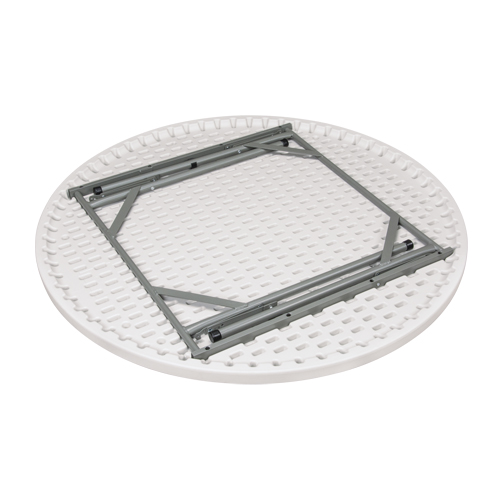 Folding Table, Round, 48" L x 48" W, Polyethylene, White Rock Safety Industrial Ltd