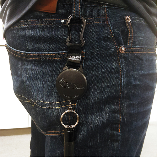 Mousqueton porte-cl&eacute;s r&eacute;tractable Securit, Polycarbonate, C&acirc;ble 28", Fixation Mousqueton Rock Safety Industrial Ltd