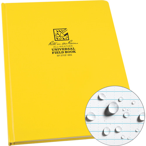 Livre reli&eacute; Maxi, Couverture rigide, Jaune, 160 Pages, 8-1/2" , 11"  Rock Safety Industrial Ltd