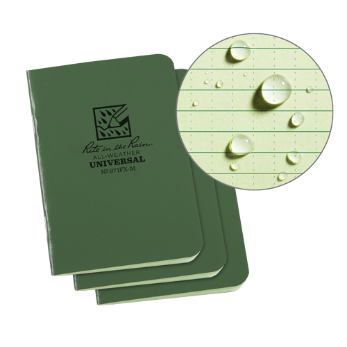 Mini Notebook, Soft Cover, Green, 24 Pages, 3-1/4" W x 4-5/8" L Rock Safety Industrial Ltd