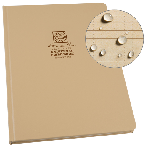 Livre reli&eacute; Maxi, Couverture rigide, Havane, 160 Pages, 8-1/2" , 11"  Rock Safety Industrial Ltd