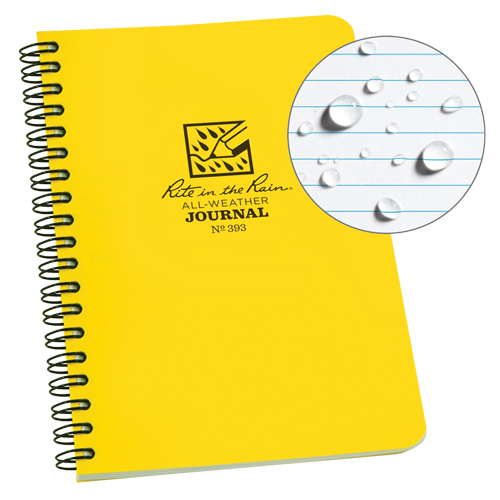 Carnet de notes de poche &agrave; spirale lat&eacute;rale, Couverture souple, Jaune, 64 Pages, 4-5/8" , 7"  Rock Safety Industrial Ltd