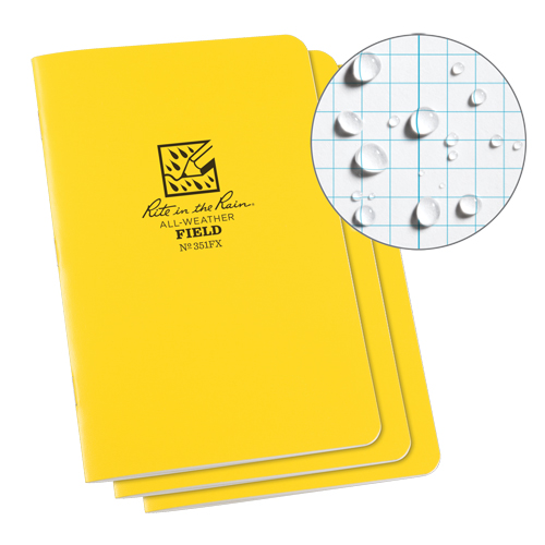 Notebook, Soft Cover, Yellow, 48 Pages, 4-5/8" W x 7" L Rock Safety Industrial Ltd