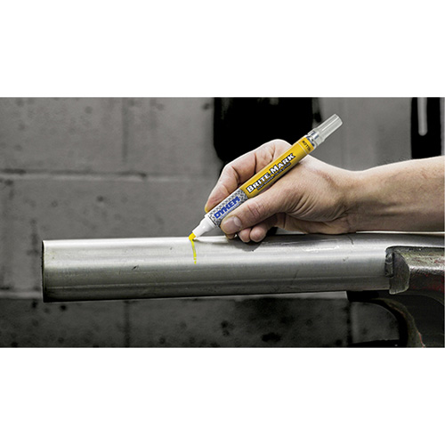 Marqueur de peinture avec pointe moyenne Brite-Mark, Liquide, Jaune Rock Safety Industrial Ltd